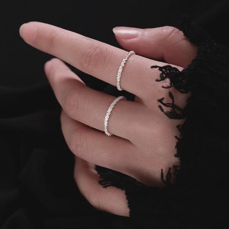 Bague index scintillante ciel étoilé 2021 – Design minimaliste tendance pour femme