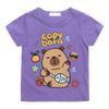 Capybara T-shirt Kawaii Cartoon Tee-shirt 100%Cotton Children Tshirt Camisetas Cute Casual Tees Top Kids Short Sleeve Versatile
