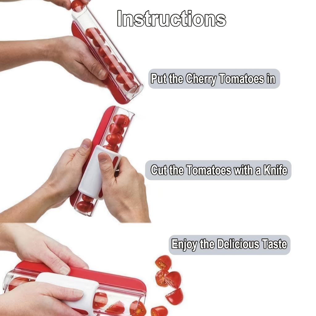 Compact Size, Multi Fruit Slicer for Kitchen , Ideal for Grapes, Cherries ,More, Quickly Slices Vegetables ,Fruits Into Uniform Slices