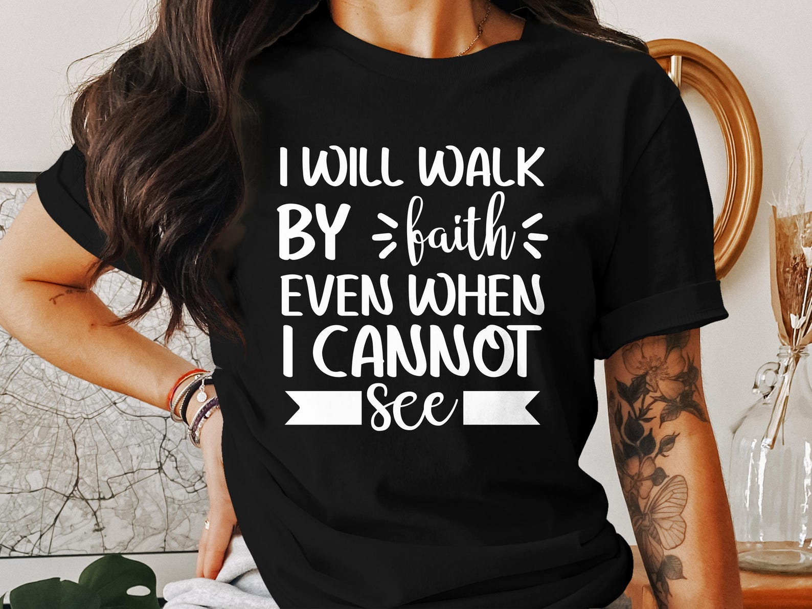 Walk by Faith T-Shirt, Christian T-Shirt, Jesus T-Shirt, Religious Tee, Bible Verse Shirt, Faith Shirt, God Shirt, Gift for Christians 4XL