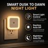 4pcs LED Plug-In Night Lights with Smart Sensor, Auto On/Off Nightlight for Bedroom, Kitchen, Stairs, Hallway & Bathroom