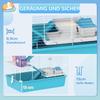 6 Tier Hamster Cage, Small Animal Cage with Tubes, Exercise Wheel, Ramps, Hut, Food Dish, Water Bottle, Light Blue