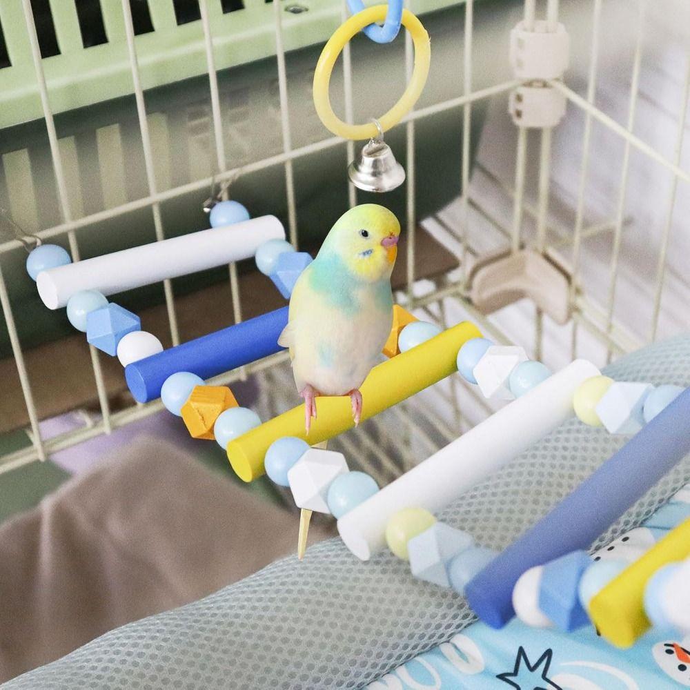 Colorful Bird Climbing Toy 8/10/12 Step Ladders Bird Perch Stand Toy Parrot Accessories