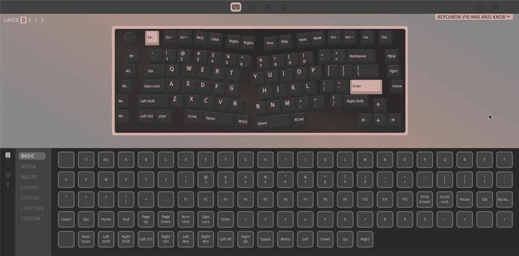 Keychron - V10 Max QMK/VIA Wireless Custom Mechanical Keyboard - Mechanical Keyboard Barebone Knob None
