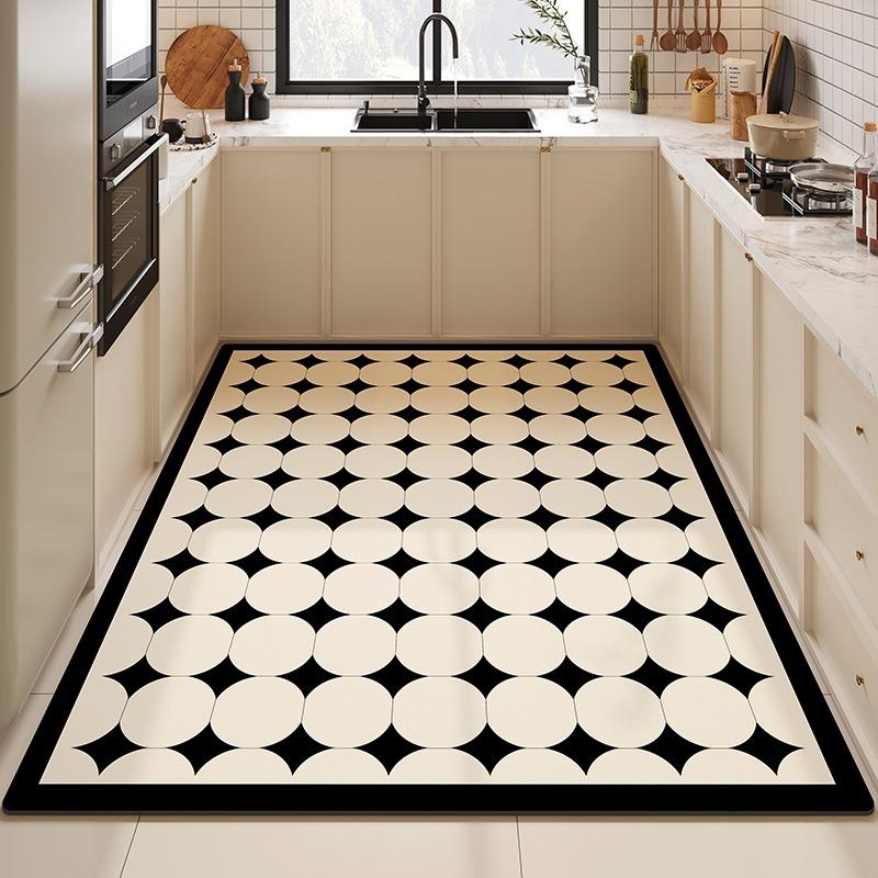 Kitchen Floor Mat Pvc Waterproof Leather Carpet Non-Slip Oil-Proof Special Mats Large Area Rug Easy To Clean Alfombra De Cocina