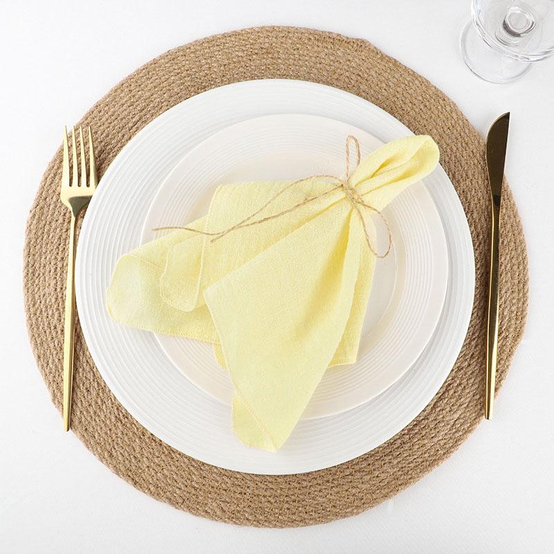 10 יחידות מפית בד כותנה מפית ארוחת ערב בכמות גדולה רחיצה 11.5"×11.5" לחתונה וינטג' מסיבה מקלחת תינוק מקלחת כלה יום הולדת