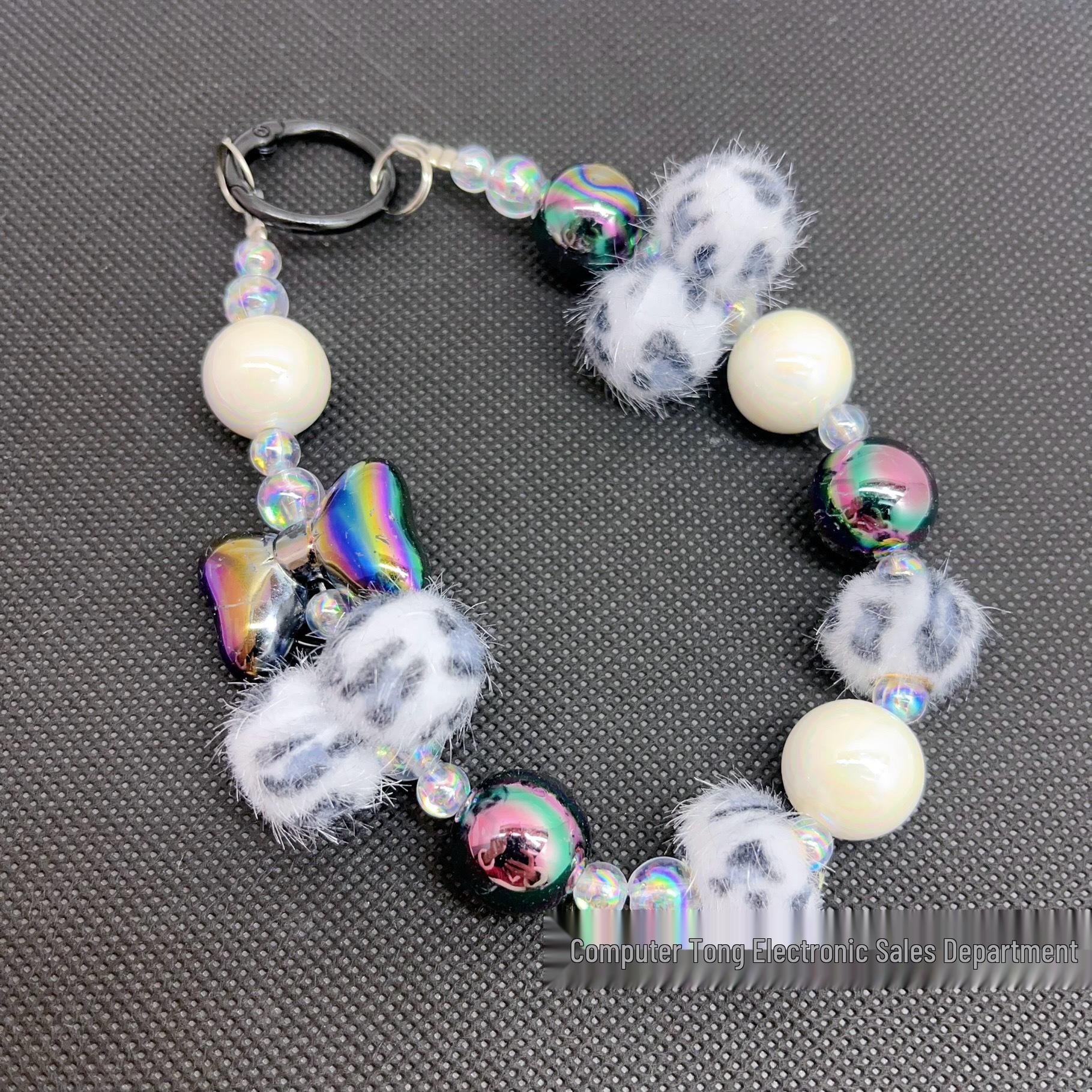 Autumn/Winter Phone Lanyard: Bow, Leopard Print, Pompom Pendant