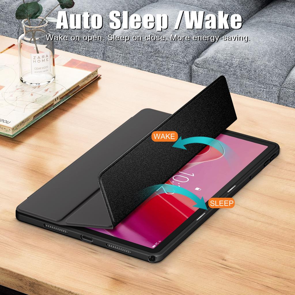For Lenovo Tab M11/Xiaoxin Pad 11 2024 330 Case Skin-Touch Tri-fold Stand Tablet Smart Cover