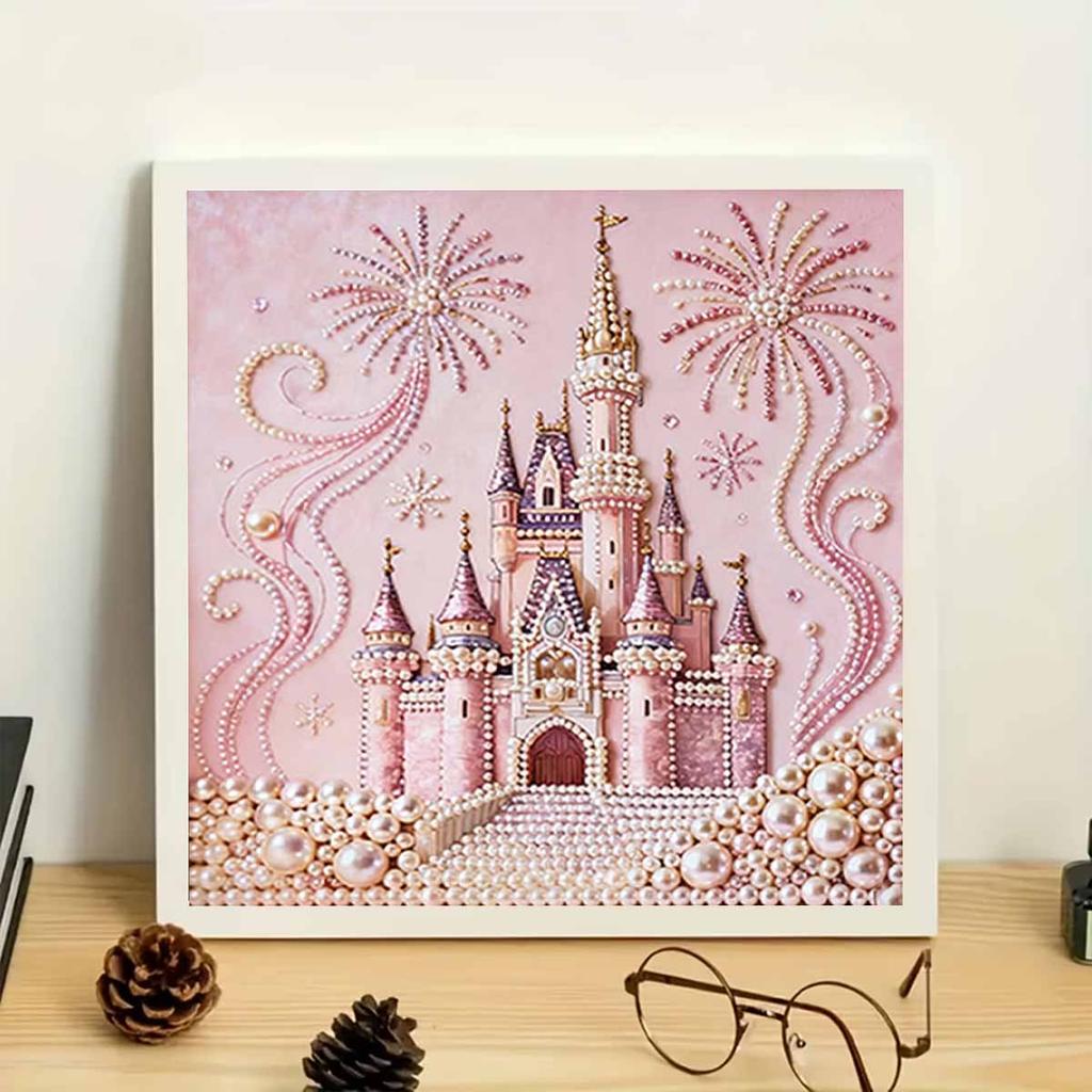 Schloss Voll 5D DIY Perlen Edelstein Kunst Diamant Malerei Kits für Erwachsene/Anfänger Geschenkidee Heimdekoration 15,7x15,7 Zoll