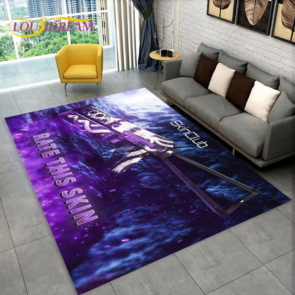CS,USP,AK,M4,AWP,Rifle Pistol Cartridge Gun Area Rug,Carpet for Home Living Room Bedroom Sofa Doormat Decor,Non-slip Floor Mat