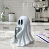 Compact Ghost Statues Halloween Figurine with Drinks, Resin Statue, Cute Spooky Desktop Durable Holiday Ornaments Ornament for Party Tabletop