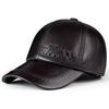Men's Spring & Autumn Leather Duckbill Cap - Goatskin, Thin Style, Warm for Middle-Aged & Elderly, Casual Outdoor Hat