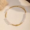 Versatile freshwater pearl necklace, simple and high-end pendant, non-fading jewelry, collarbone chain, bracelet, female natural