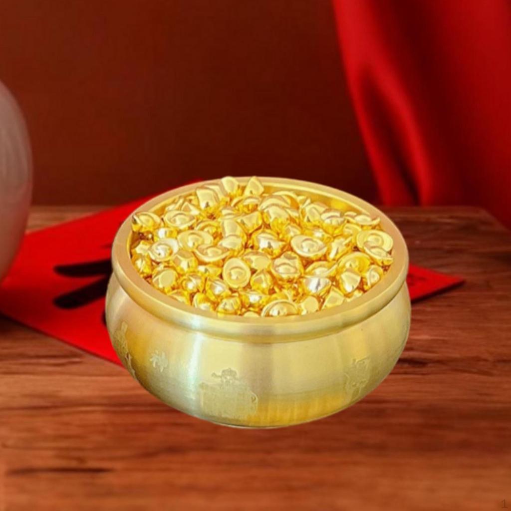 Feng Shui Treasure Bowl Desktop Ornament Creative Craft Chinese Luck Fortune Basin Decorative for
