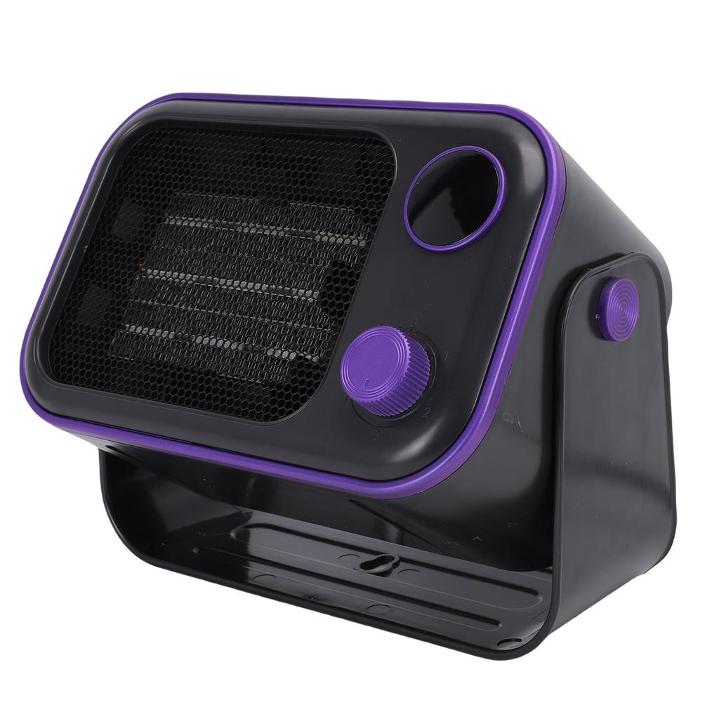 Desktop Heater Quiet Quick Heating   Ceramic Heater with 2 Speed Setting Tip Over Overheating Prevention for Indoor 1200W