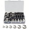 Stainless Steel 304 R Clamps with Rubber Strip 52 Piece Set for Clamping Components In Production Environments