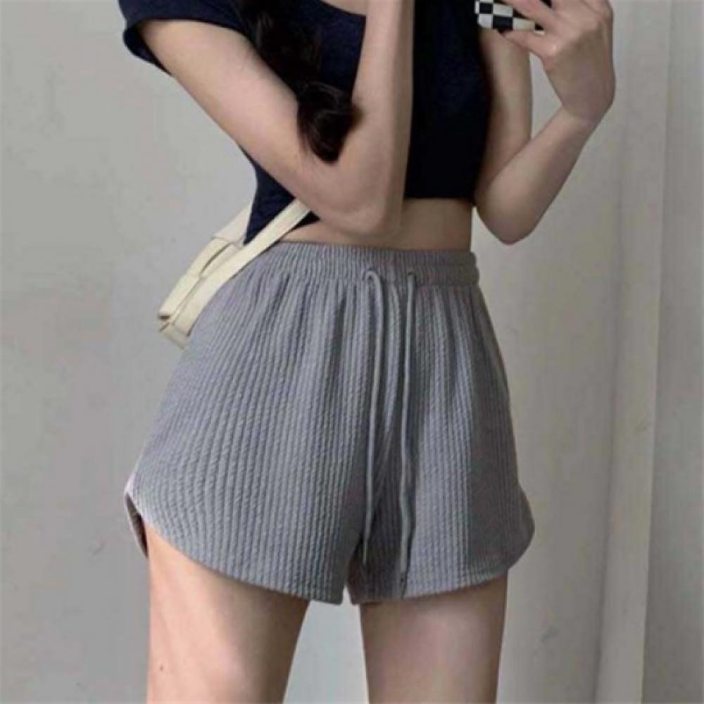 New Arrivals Open Run Women Kitsch Mood Ribbed Solid Color Dolphin Shorts