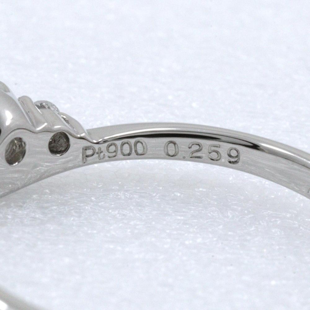 Ring Pt900Platinum/diamond #4.5(US Size) 2.3g Women Used