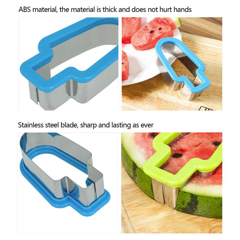 Trancheuse à pastèque en acier inoxydable, forme de sucette glacée, moule créatif pour pastèque, ustensiles de cuisine