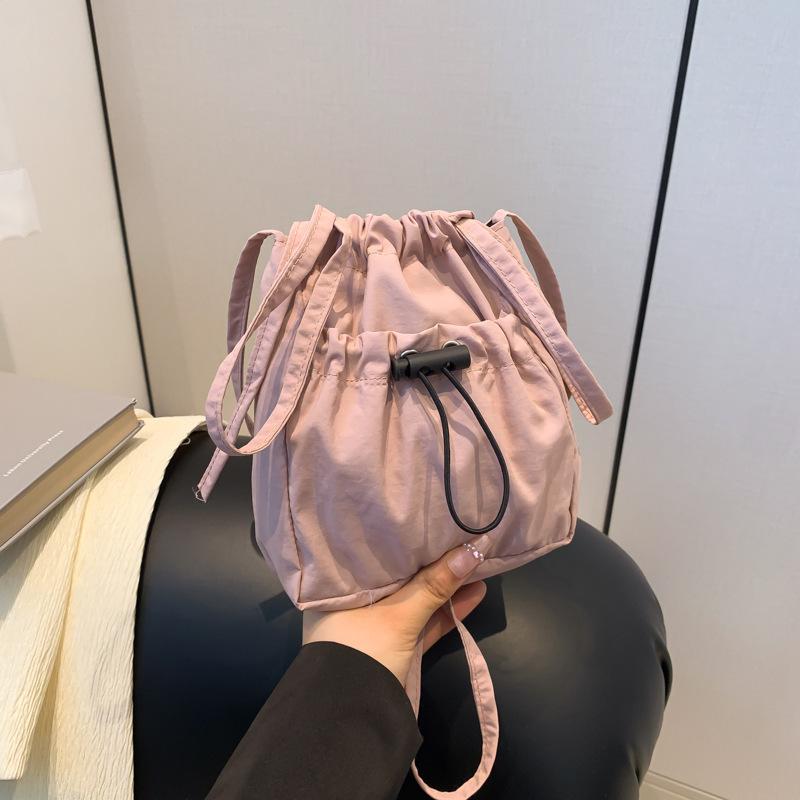Women's Lightweight Crossbody Phone Bag - Japanese Korean Style with Bow and Drawstring, Casual and Versatile Coin Purse
