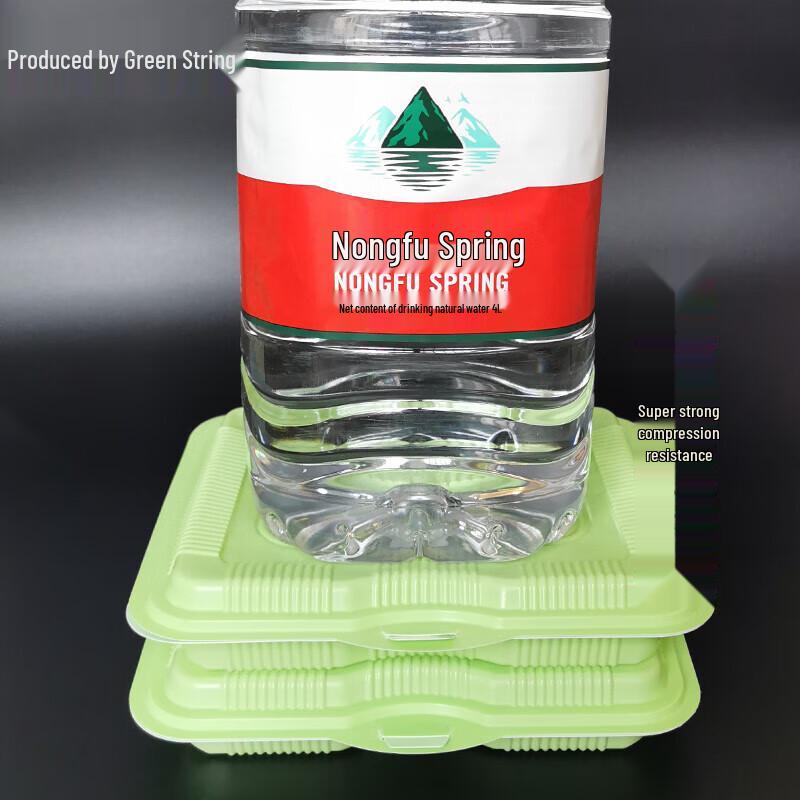 Disposable 4-Compartment Lunch Box with Lid