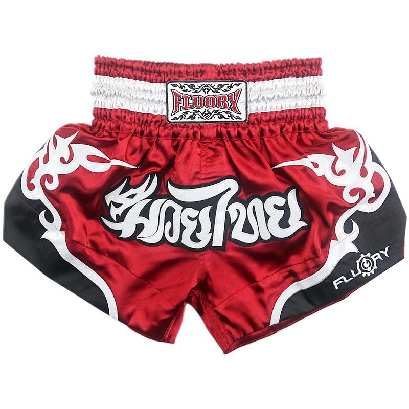 Men Women Boxing Shorts MMA Training Fighting Gear Lightweight Satin Martial Arts Uniform