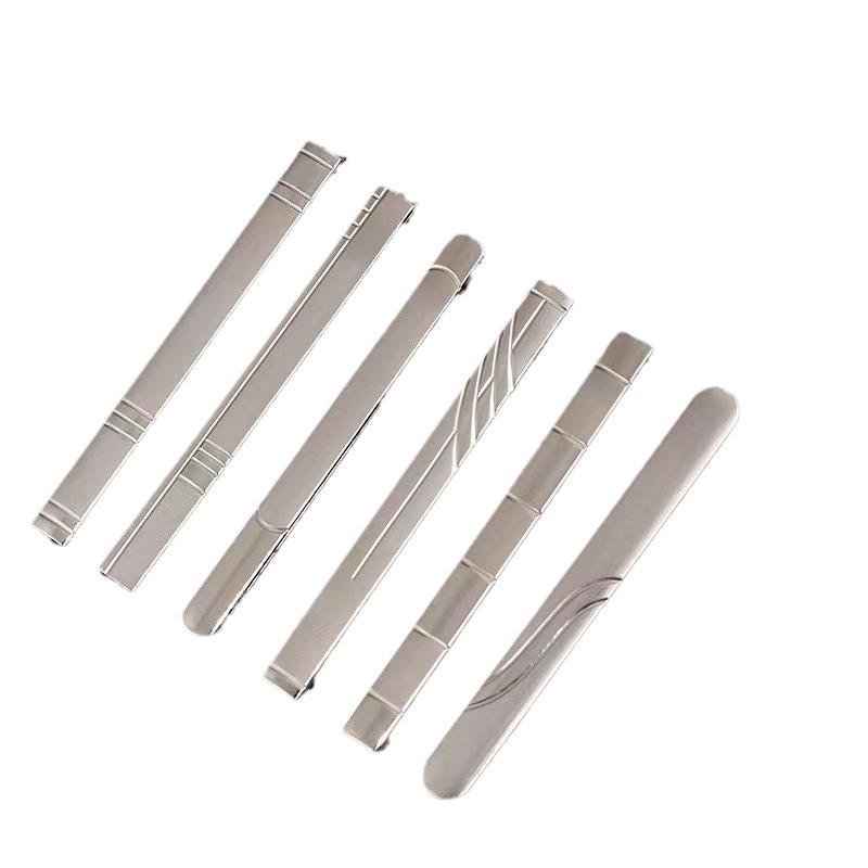 Men's Geometric Frosted Tie Clip - Stylish & Personalized Business Accessory