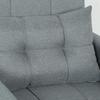 Foldable Convertible Sofa Bed with Adjustable Backrest and Cushion, Grey