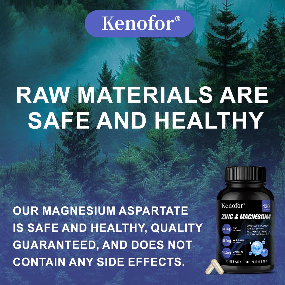 Zink Magnesium & Vitamin B6 Kapseln, Mineralisches Nahrungsergänzungsmittel mit Schwarzer Pfeffer Extrakt, 120 Kapseln