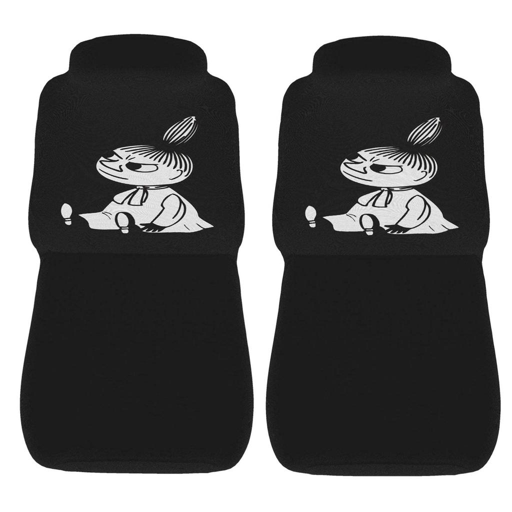Moomin Car Seat Set of for Front Suitable for Light and Standard Full Coverage for the Driver and Passenger Seats Covers, 2, Seats, Cars, Back, Black,