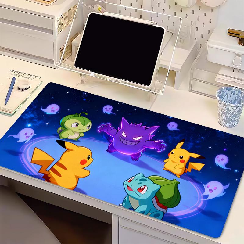 Mouse Pad Anime xxl Computer Mousepad Lock edge thickened P-Pokemon Gengar Gaming Tablet Varmilo Keyboard Pad Exquisite Mausepad