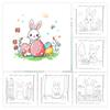 1pc,Bunny Colouring Book - Teen Colouring Book - 30 Sheets, 8.3x 8.3 inches, Adult Stress Relief, Birthday, Easter Holiday Gift