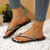Women Summer Luxury Slides Shoes Rubber Flip Flops Shale Female Beach Pantofle Platform Designer Hawaiian Rhinestone Slippers