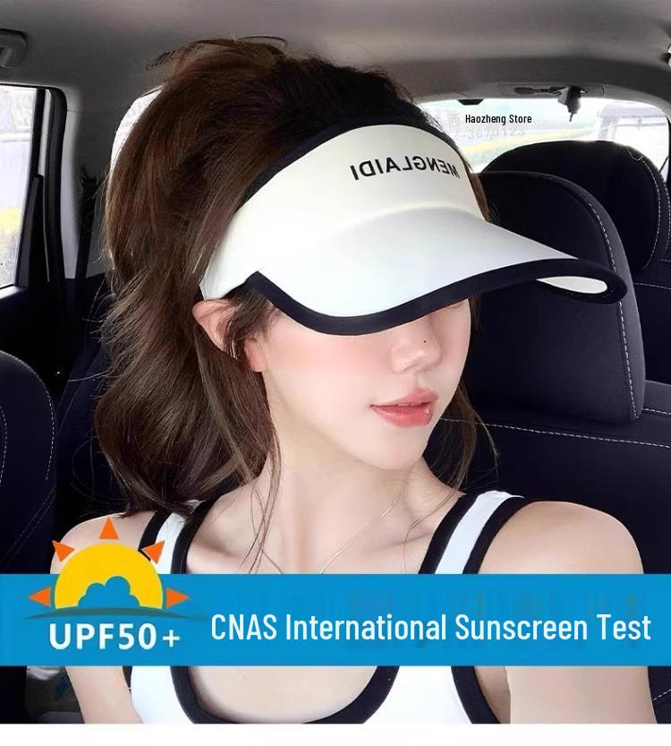 Women's Summer 2023 UV-Resistant Ice Silk Sunshade Topless Hat