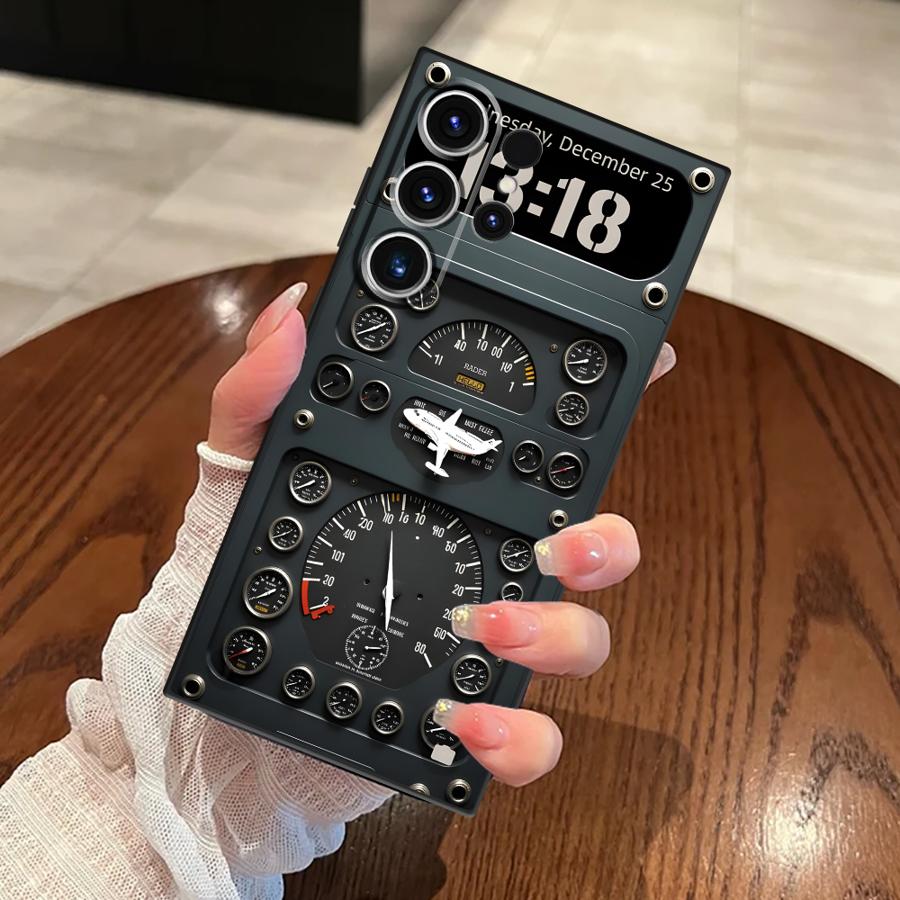 Funda Phone Cover Case for Samsung Galaxy S26 S25 Note 20 8 9 10 S10 S9 S24 Plus S23 S21 FE S26 S20 Ultra Aircraft Instruments