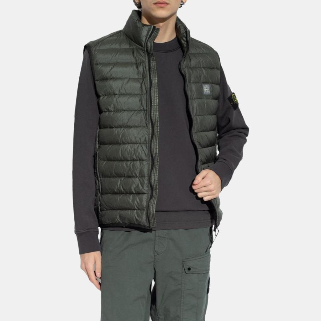STONE ISLAND Bluza z okrągłym dekoltem Węgielny Męska Streetwear 801563051-V0065