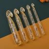 1Set 5Pcs 12/15/18/20/25 Mm Transparent Crystal Crochet Hooks Set Weave Sewing Tools Embroidery Needles Big Knitting Needles