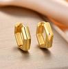 Retro Pentagon Polygon Hoops: Chic & Unique Earrings