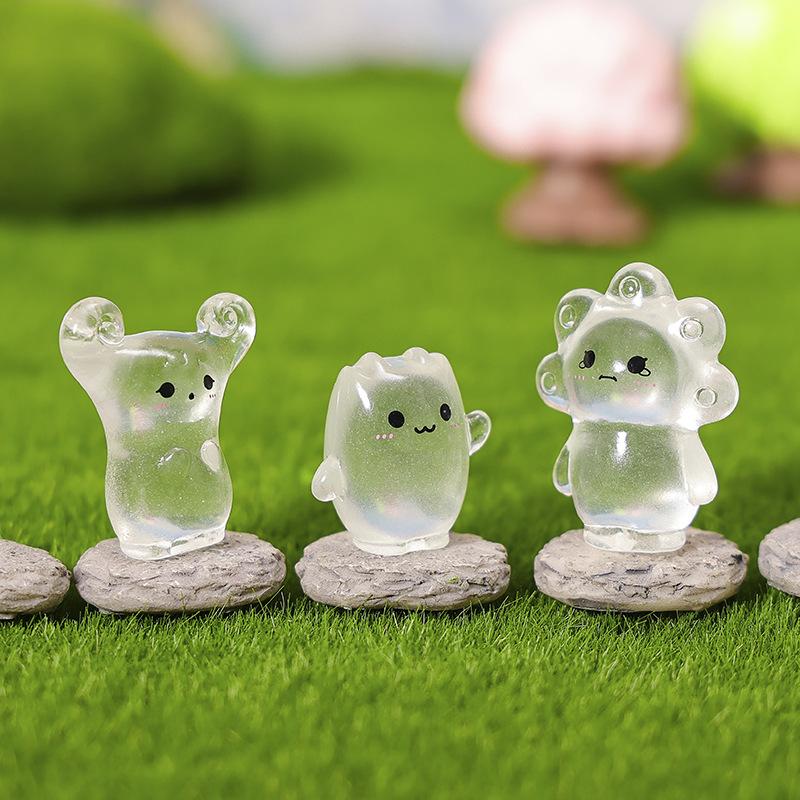 Μικρο-τοπίο Δημιουργικό Χαριτωμένο Φωτεινό Μικρό Ξωτικό Σπίτι Επιτραπέζιος Υπολογιστής Αυτοκίνητο Ρητίνη Χειροτεχνία Διακοσμητικά Μικρά Στολίδια