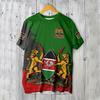 3D Printed Kenya National IndependenceDay T Shirt The Republic-of Kenya Emblem Falg Graphic Short Sleeves Vintage Tee Shirts Top