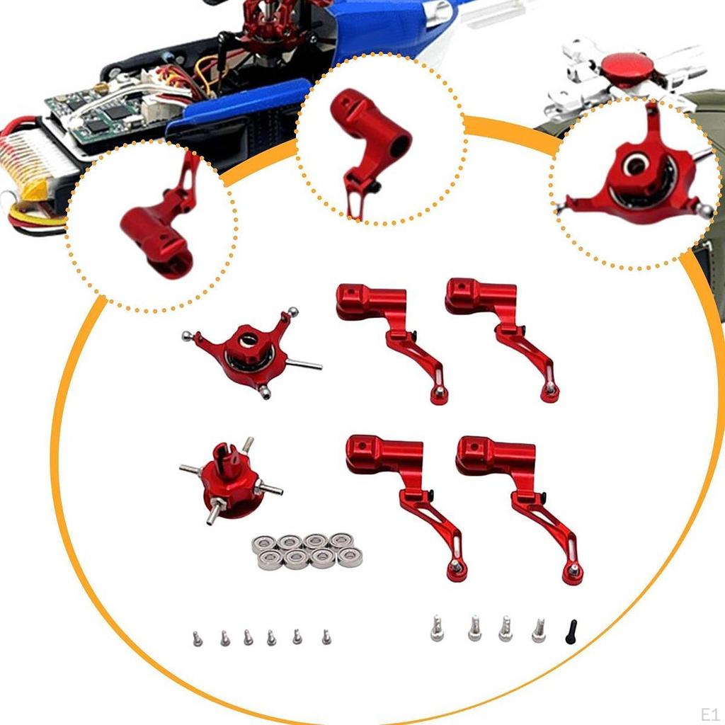 RC Helicopter Cross Plate Set Aluminum with Bearing Lightweight Spare Part Aircraft Accessories