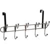 10 Hook Over the Door Organizer Rack Coats Towels Robes Accessories Durable Steel Storage Solution