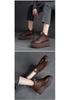 Damen Retro High-Top Schuhe mit Fleecefutter, dicker Sohle und Schnürung