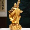 Resin Guan Yu God of Wealth Statue - Feng Shui Protection & Prosperity Decor for Home and Office, Perfect for Housewarming & Business Gift