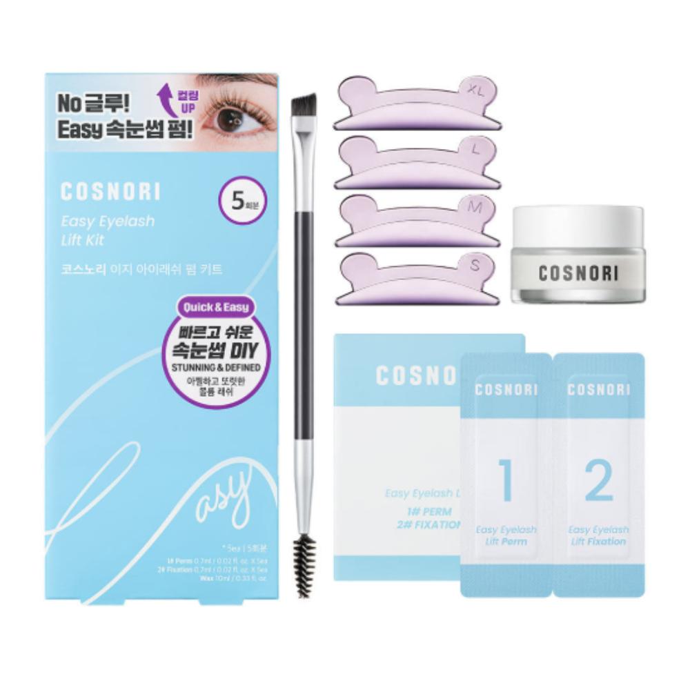 COSNORI Easy Eyelash Perm Kit (5 Treatments) DIY Professional Home Lash Lift Set