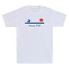 Herren- und Damen-T-Shirts Amity 1975 Insel Lustiges Segelboot Grafik Vintage