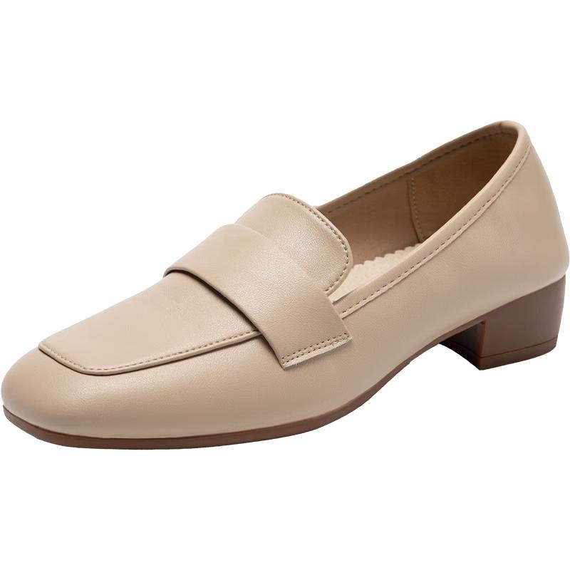 ZHR Women s Square Toe Low Heel Loafers 38