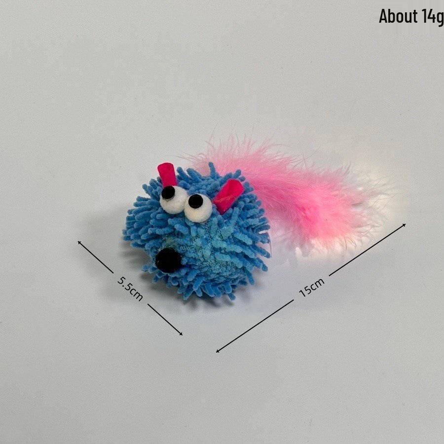 Katten Speelgoed Set: Pluche Veren Muis Kiezen & Bijtbestendig