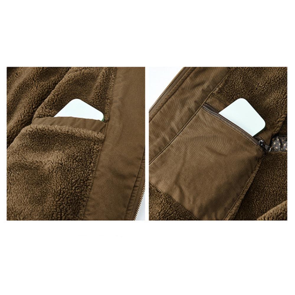 Winter New Fleece Thick Warm Pilot Jacket Men Fashion Casual Windproof Coat Men Autumn Outwear Outdoor Fur Collar Jacket Men