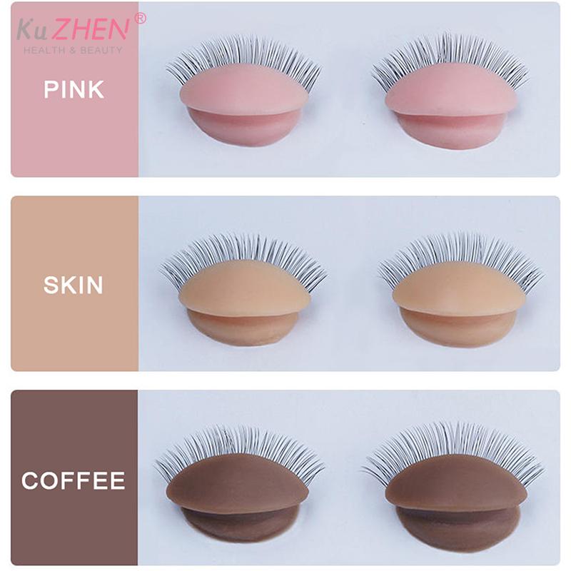 3Pairs/Set Replacement False Eyelash Extension Practice Head Model Silicone Removable Eyelids Tattoo Training Eyes Mannequin